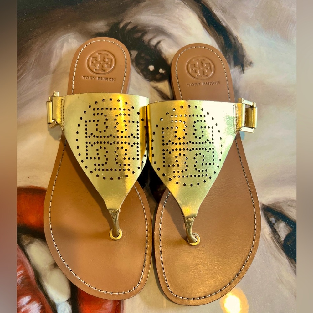 Tory Burch Gold Sandals